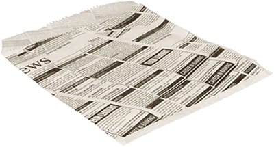 1x 1000 Hamburgerzakken Pergament 16 cm x 18 cm Newsprint vetvrij