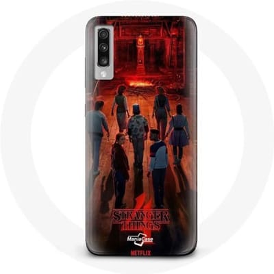 Hoesje voor Samsung Galaxy A50 Stranger Things Poster Crews Fan Art Seizoen 4