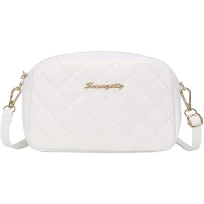 Kwastje Kleine Messenger Bag Voor Vrouwen Trend Lingge Borduren Camera Vrouwelijke Schoudertas Modeketen Dames Crossbody Tassen white