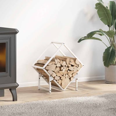 vidaXL - Brandhoutrek - 50x25x50 - cm - koudgewalst - staal - wit
