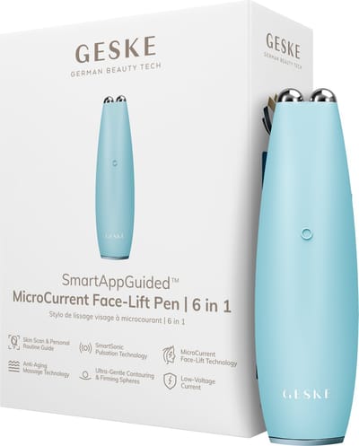 GESKE | SmartAppGuided™ MicroCurrent Face-Lift Pen | 6 in 1 | Tools voor huidverzorging | Anti-aging apparaat | Facelift | Jonge huid zonder rimpels | Gezichtsapparaat