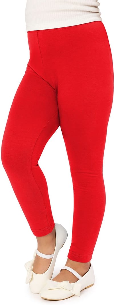 Merry Style MS-MS10-130-LE Meisjes Lang Leggings - Sport - Vrijetijdsbroek - Lang – Viscose - Sporbroek - Yogabroek - Rood - 128