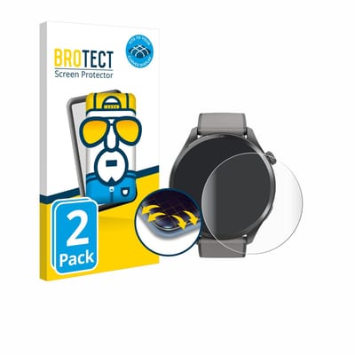 BROTECT - Screenprotector voor Hama Smartwatch 9000 - Folie Beschermfolie transparant volledig dekking - 2 Stuks