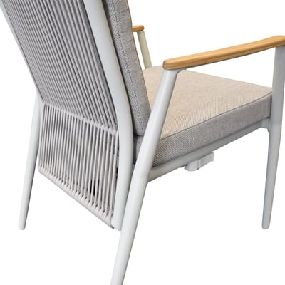 Rosetta dining tuinstoel verstelbaar aluminium latte zand