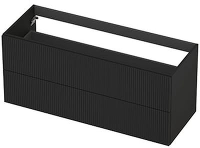 INK - Onderkast 2L Gelakt Gefreesd Tbv Greep - 1200x450x520 Mm - Mat Zwart