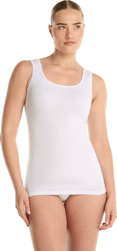ten Cate Dames Singlet 2-pack – Ondergoed voor dames – Maat S – 2-PACK – Wit – Comfortabel Katoen Ondergoed – Ademend & Zacht – Voordeelverpakking