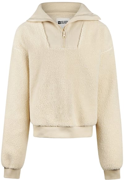 No Way Monday meisjes sweater beige teddy