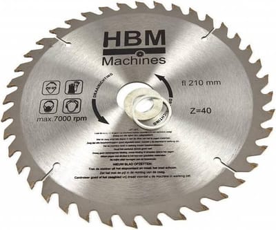HBM 210 x 36T cirkelzaagblad voor hout - ASGAT 30 mm
