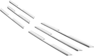 Radiatorstrips Auto - Grille Decoratie - Voertuig Styling - Gepolijst Roestvrij Staal - 6 Stuks - Zilver