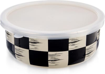 Schaal Geëmailleerd met Deksel DAMBORD 19 cm, 1,5 l - Fruitschaal - Serveerschaal - Schaaltje