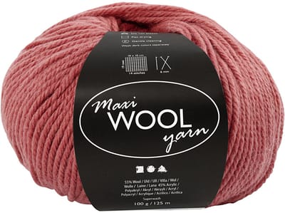 Creativ Company wolgaren donkerroze breigaren 125m 100g maxi kwaliteit.