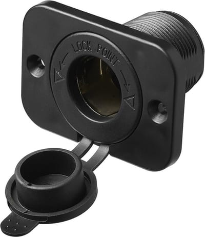 ProPlus Inbouwdoos sigarettenaansteker - stofdichte afsluitdop - 12V/24V - zwart
