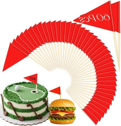 Mini Triangulaire Decoratieve Tandenstokers - 60 Stuks voor Cupcakes, Fruit en Salades - Perfect voor Feestjes en Verjaardagen