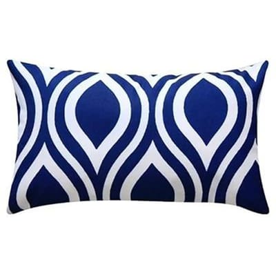 Marineblauw Versierde Kussensloop Buiten Huis Bank Slaapkamer Lendenkussenhoes Kussenhoes 30x50cm blue