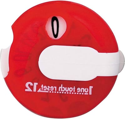 Golf Score Teller - Golf Teller Scorekaart - Golf Slagen Tellen - Met Clip Bevestiging - 12 Slagen - Rood