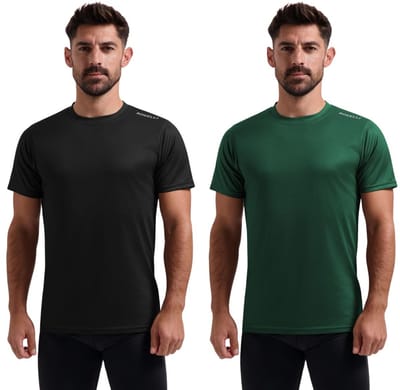 Rogelli Promo Heren 2 pack Sportshirt - Korte mouw - Zwart