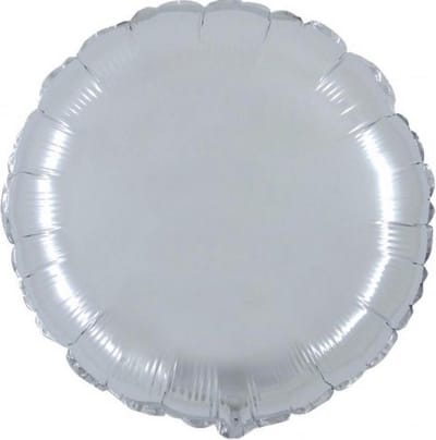 Folieballon Rond 18 Zilver