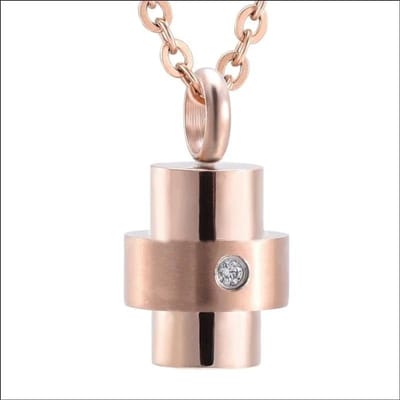 Aramat Jewels | Gedenkhangers | Moderne Stalen Ashanger – Stijlvolle Crematiehanger Gedenksieraad | | | |14mm | Staal | Volwassenen | Verkleurd niet