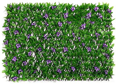 Kunsthagen Scherm - Nep Heg - Tuin Decoratie - Uitschuifbaar Ontwerp - 40 cm Hoog - Groen