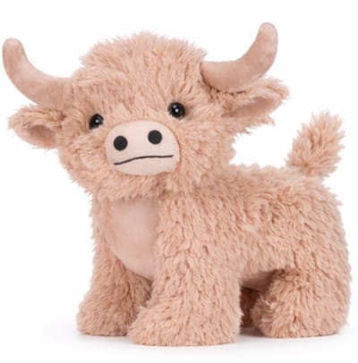 Schotse Hooglander Pluche Knuffel Koe (Beige) 25 cm