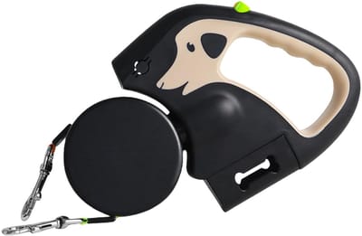 longziming -Verstelbare Hondenriem - Geïntegreerd Led-licht - Tot 3 Meter Uitrekbaar - Ergonomische Greep - 1 Stuk - Voor Wandelen Joggen En Hiking - Khaki