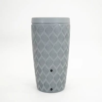 Vita - Regenton Flow - Grijs - Met bloempot - Met Gardena koppeling kraantje - Lichtgewicht - Breukbestendig - Vorstbestendig - UV-bestendig - 240 Liter inhoud - Makkelijke installatie