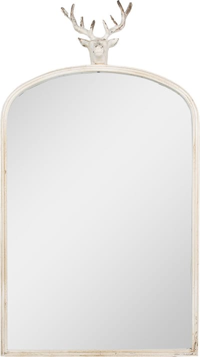 Clayre & Eef Spiegel 58x10x105 cm Wit Metaal Hert