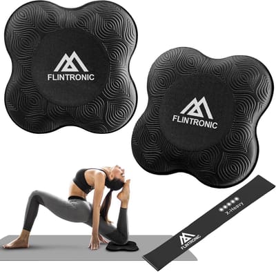 Set van 2 Yoga Knielpads - Antislip Yoga Mat Ondersteunende Kussens voor Knieën, Handen en Ellebogen - Lichtgewicht en Comfortabel - 20 x 20 cm