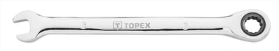 Topex Serie - Steeksleutel met Ratelsysteem - 8 mm - 48-Tands Mechanisme - Chroom-Vanadiumstaal