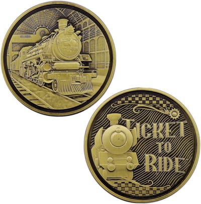 Ticket to Ride Verzamelmunt Beperkte Editie Trein