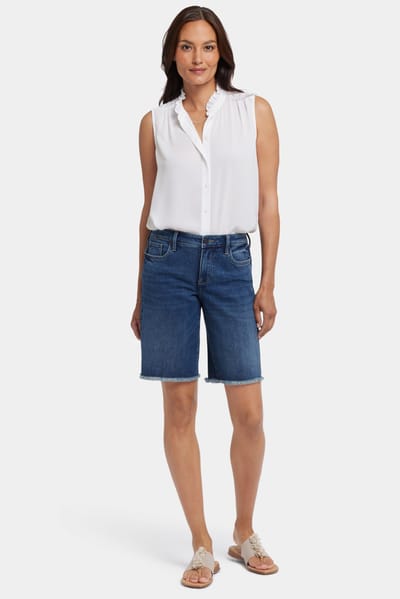 Lilly Denim Shorts Met Rafelige Zooms