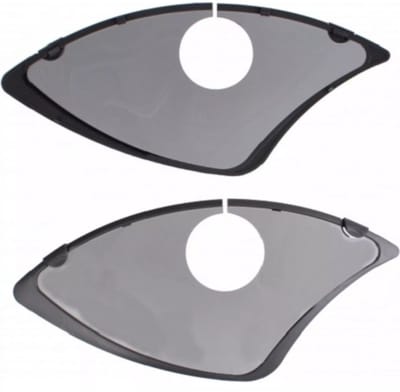 Hesling Jasbeschermers 28 inch - Transparant met grijze rand - Inclusief slotsleuf - Set van 2 stuks