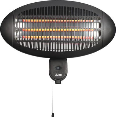 Terrasverwarmer - Heater - wall mounted - Patio Heater - Black - Outdoor - 2000W - 3 standen