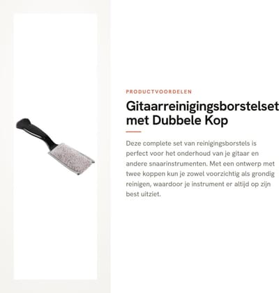 Dailygoods - Gitaarreinigingsborstelset met Dubbele Kop