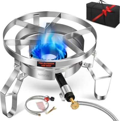 RVS Enkele Brander Propaan Kachel - 37.000BTU Hogedruk Outdoor Fornuis