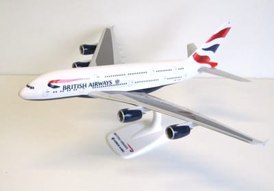 schaalmodel vliegtuig British Airways Airbus A380 schaal 1:200 lengte 36,37cm