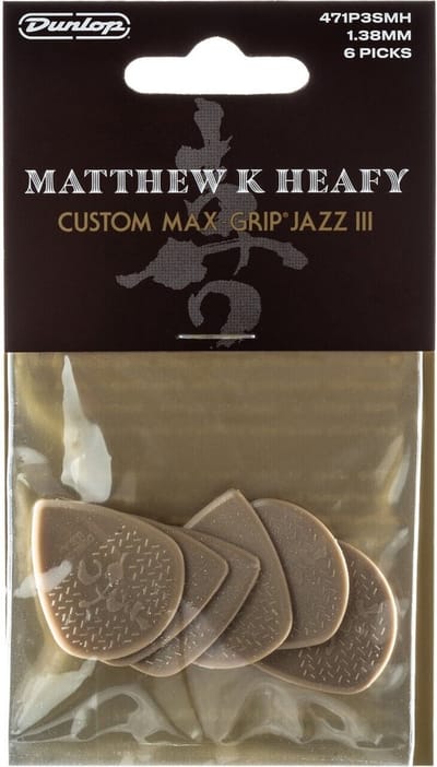 Jim Dunlop Matt Heafy Signature - Plectrums - Max Grip Jazz III Nylon - 1,38 mm - Player's Pack 6 Stuks