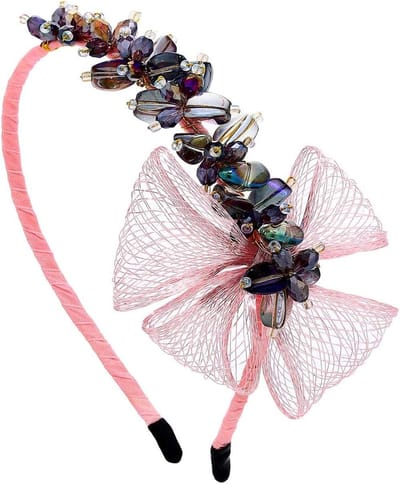 Elegante Kristallen Trouwrand met Roze Strass - Handgemaakte Haaraccessoires voor Bruiden en Feestelijke Gelegenheden
