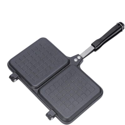 Sandwichmaker - Tosti apparaat - Snelle maaltijden - Dubbele antiaanbaklaag - 36 x 25 cm - Zwart