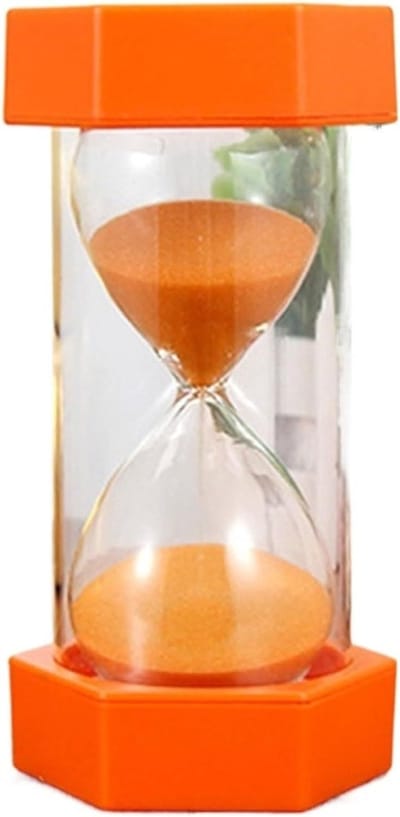 Zandloper set - Zand timers - Tijd meten - Stil en decoratief - 2 stuks - Oranje