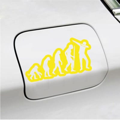 Bumpersticker - Dab - 7,7 X 14,8 - Geel