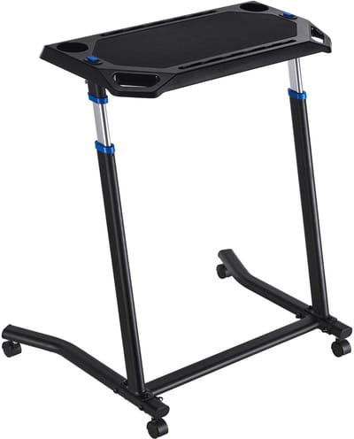 Fietsbureau, Opvouwbaar, Mobiel, Multifunctioneel Fitnessbureau met Handgreep voor Thuiskantoor