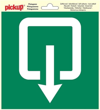 Pickup Pictogram 20x20 cm - Normale uitgang