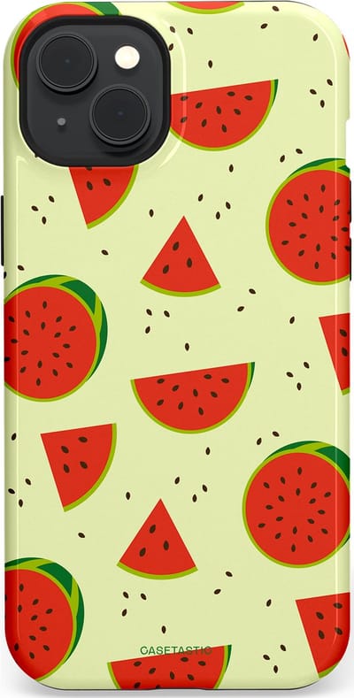 Casetastic Hoesje Geschikt voor Apple iPhone 15 Plus Magsafe - Stijlvolle Beschermende Duo-layer Case - Meloen Moment