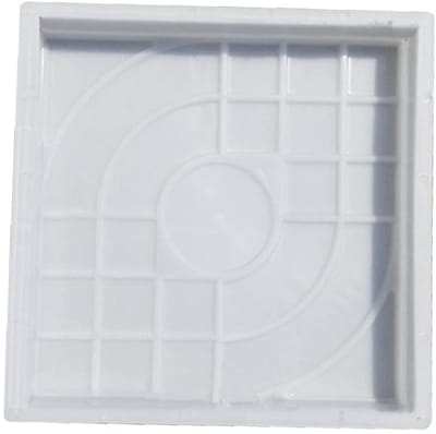 Betonmal Stapsteen - Tuinpad Mal - Tuinpad Aanleggen - Herbruikbaar Plastic - 35 x 35 cm - Wit