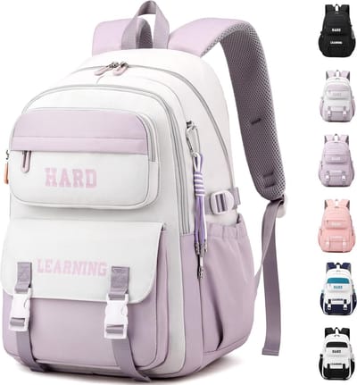 Schoolrugzak - schooltas - waterdicht oxford - laptopvak 15,6 inch - 48 x 32 x 20 cm - meisjes en tieners
