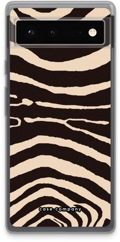 Case Company® - Hoesje geschikt voor Google Pixel 6 hoesje - Arizona Zebra - Soft Cover Telefoonhoesje - Bescherming aan alle Kanten en Schermrand