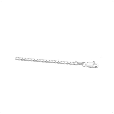 YO&NO - Ketting - Zilver -  Venetiaans - 1,7mm - 50cm  - Sieraden Vrouw - Heren - Gerhodineerd - Zilver 925