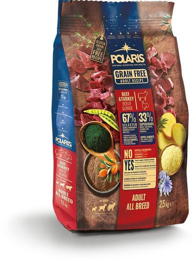 Polaris - Hond Adult All Breed Rund en Kalkoen Graan Vrij 2,5kg
