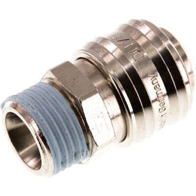 Vernikkeld Messing DN 7.2 (Euro) Luchtkoppeling Snelkoppeling G 1/2 inch Buitendraad